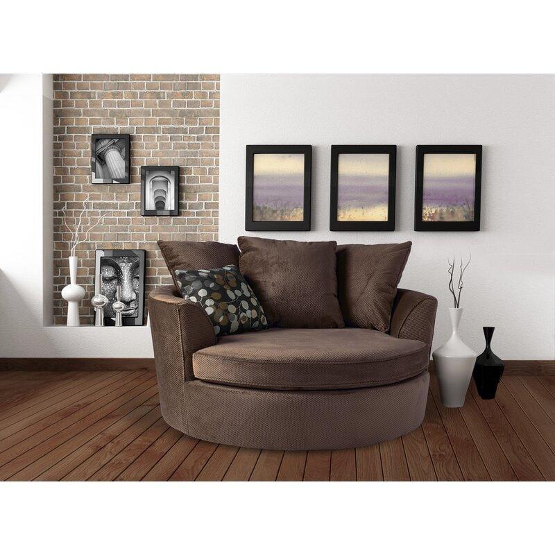 Modern Premium Barrel Shape Sofa Couch for Home & Office Chaise Lounge - Ouch Cart 