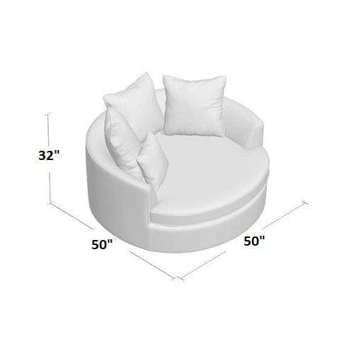 Modern Premium Barrel Shape Sofa Couch for Home & Office Chaise Lounge - Ouch Cart 