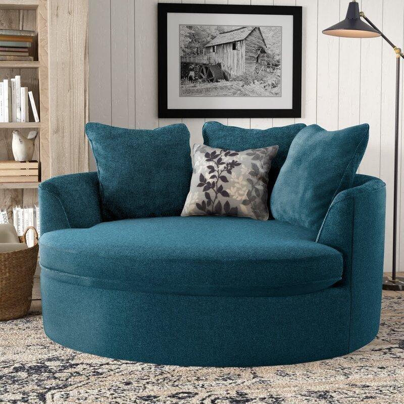 Modern Premium Barrel Shape Sofa Couch for Home & Office Chaise Lounge - Ouch Cart 
