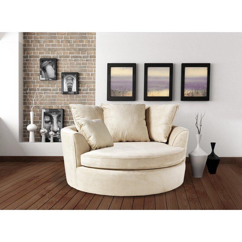 Modern Premium Barrel Shape Sofa Couch for Home & Office Chaise Lounge - Ouch Cart 