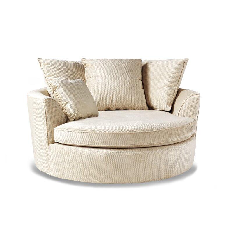Modern Premium Barrel Shape Sofa Couch for Home & Office Chaise Lounge - Ouch Cart 