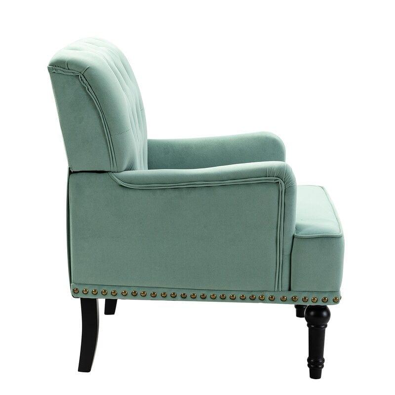 Wide Tufted Armchair (Set of 2) - Ouch Cart 
