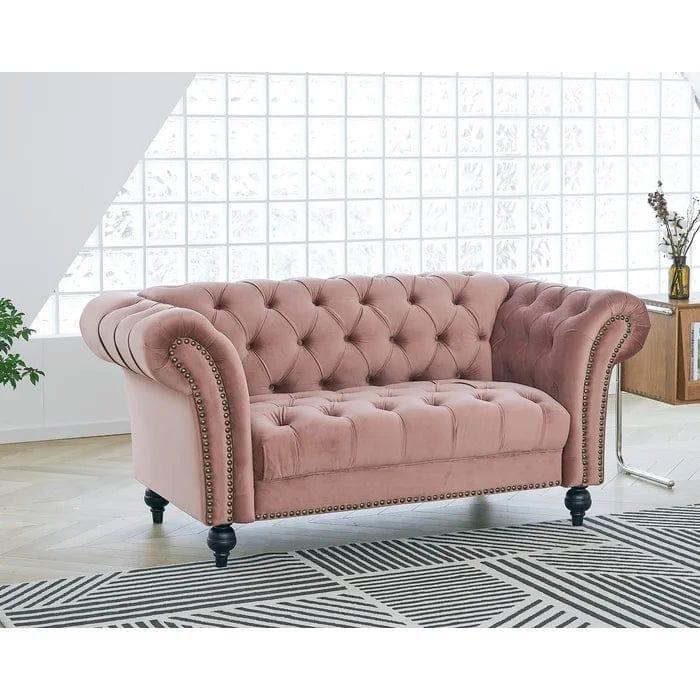 Mayfair Grey 2 Seater Chesterfield Sofa - Ouch Cart 
