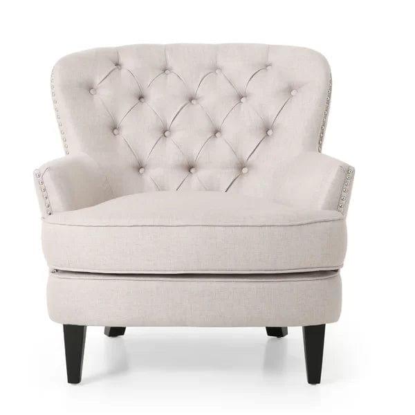 Michaelson Wide Tufted Armchair and Ottoman - Ouch Cart 