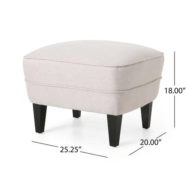 Michaelson Wide Tufted Armchair and Ottoman - Ouch Cart 