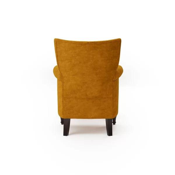 Micky Wide Tufted Armchair and Ottoman - Ouch Cart 