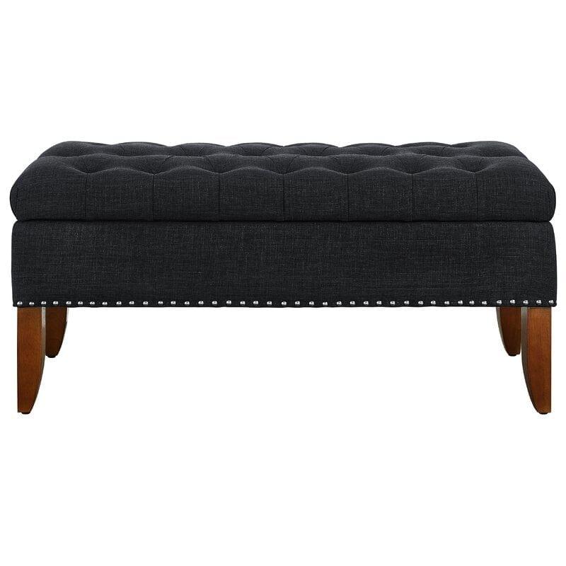 Mortensen Upholstered Flip Top Storage Bench - Ouch Cart 