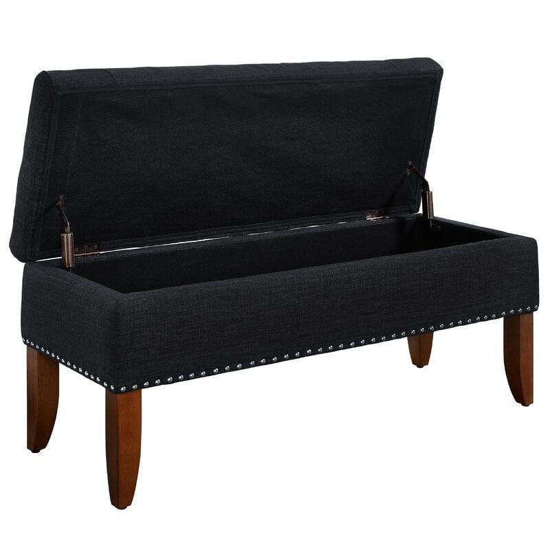 Mortensen Upholstered Flip Top Storage Bench - Ouch Cart 