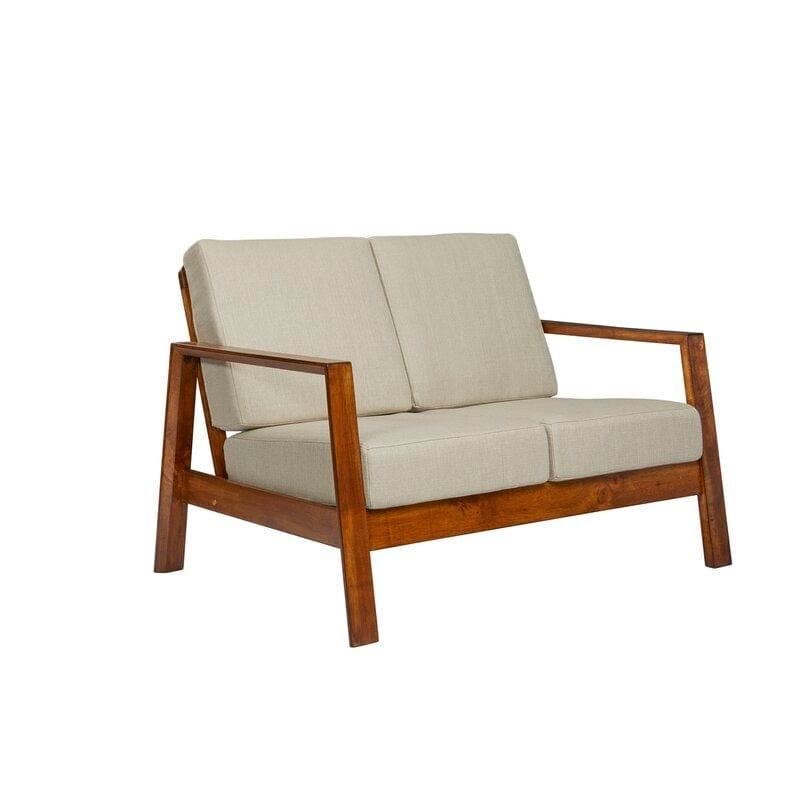 Square Arm Loveseat with Reversible Cushions - Ouch Cart 