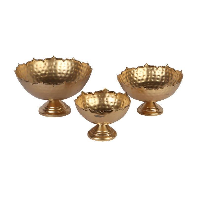 ELEGANT TAJ BOWL URLI SET OF 3. - Ouch Cart 