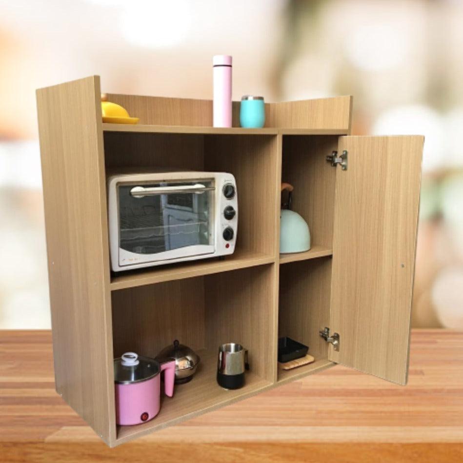 Microwave Storage Cabinet With Panel Door In Natural Wood By Miza - Ouch Cart 