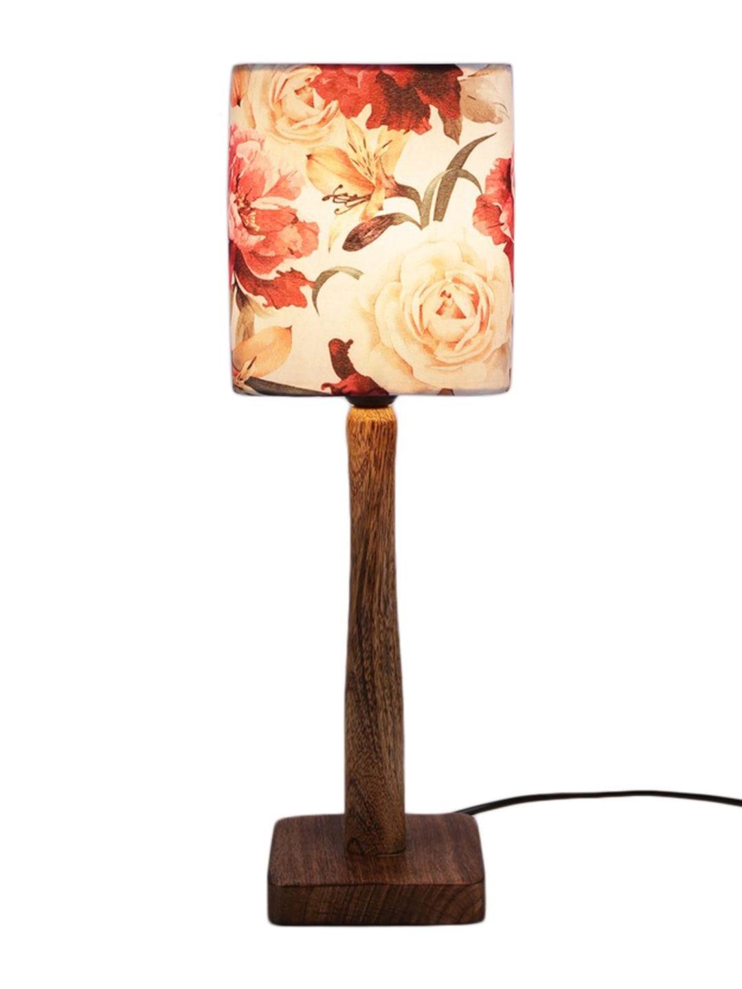 Floral Rose Wooden Lamp - Ouch Cart 