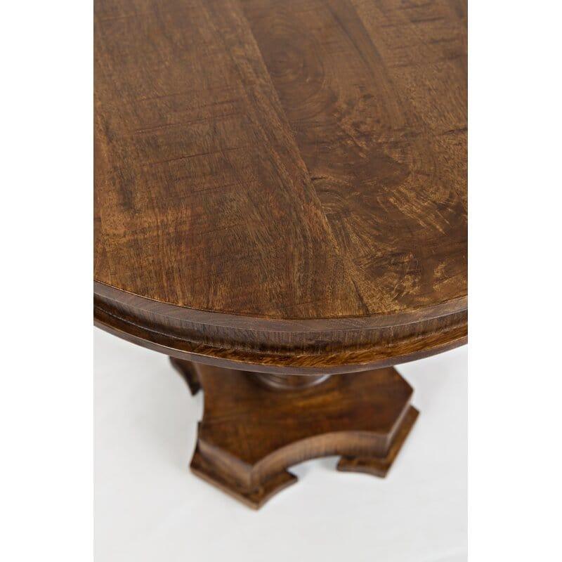 Tall Solid Wood Pedestal End Table - Ouch Cart 