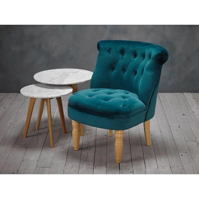 Nayeli Wide Tufted Cocktail Chair - Ouch Cart 
