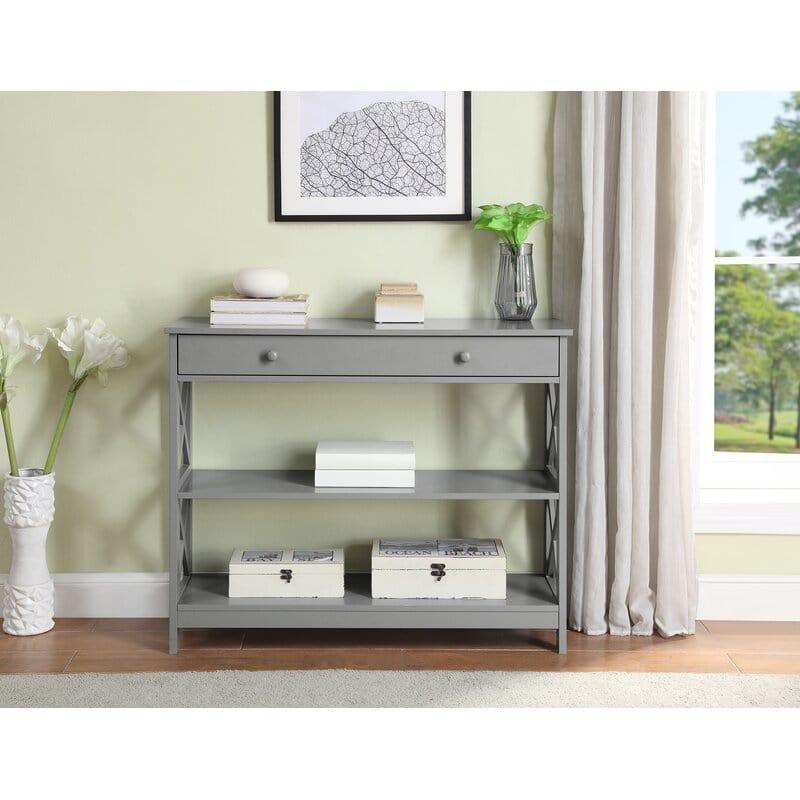 Rectangular Shape Wooden Console Table with Drawer - Ouch Cart 