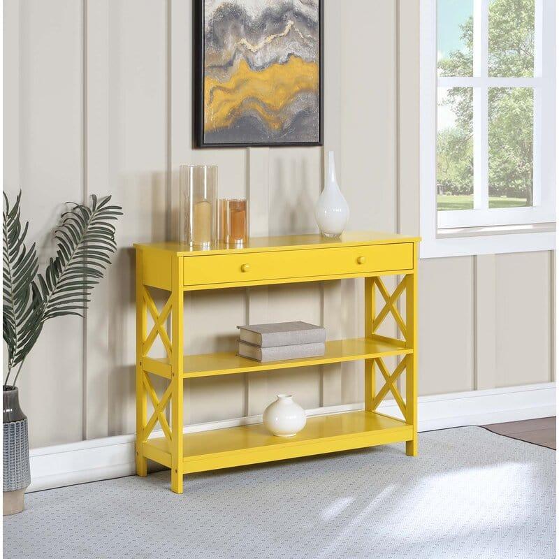 Rectangular Shape Wooden Console Table with Drawer - Ouch Cart 