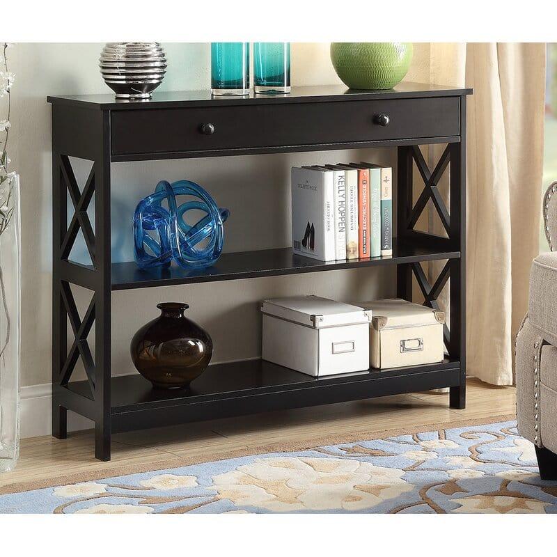 Rectangular Shape Wooden Console Table with Drawer - Ouch Cart 
