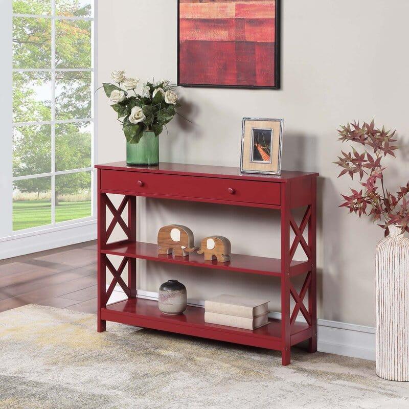 Rectangular Shape Wooden Console Table with Drawer - Ouch Cart 