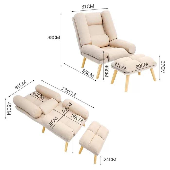 Odin Wide Tufted Lounge Chair - Ouch Cart 