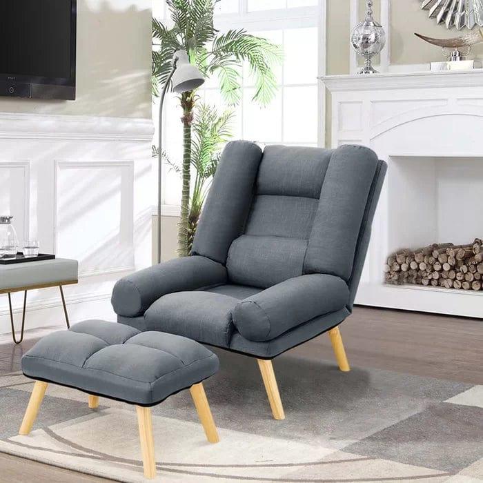 Odin Wide Tufted Lounge Chair - Ouch Cart 