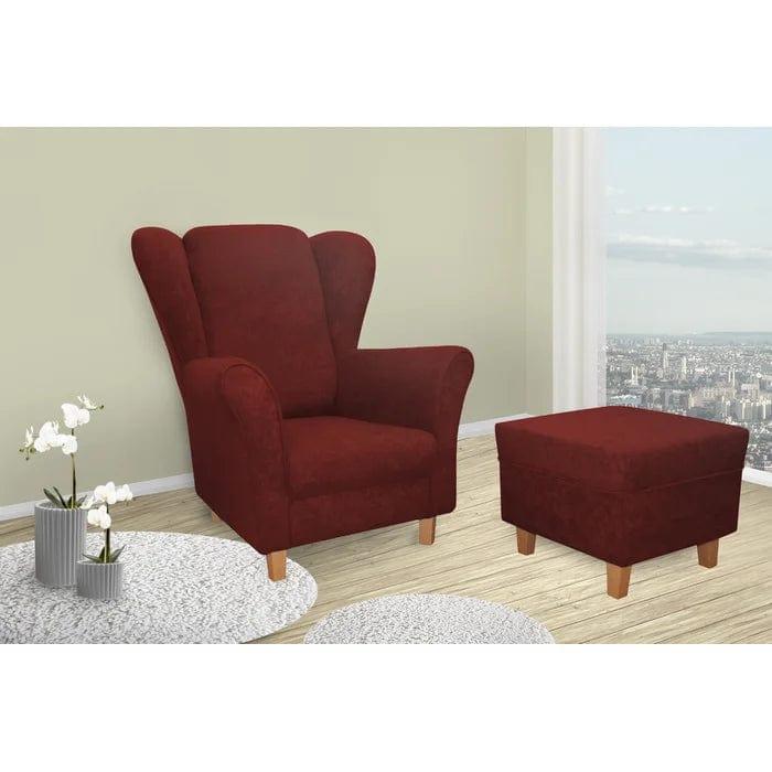 Donaghy wing chair with footstool - Ouch Cart 