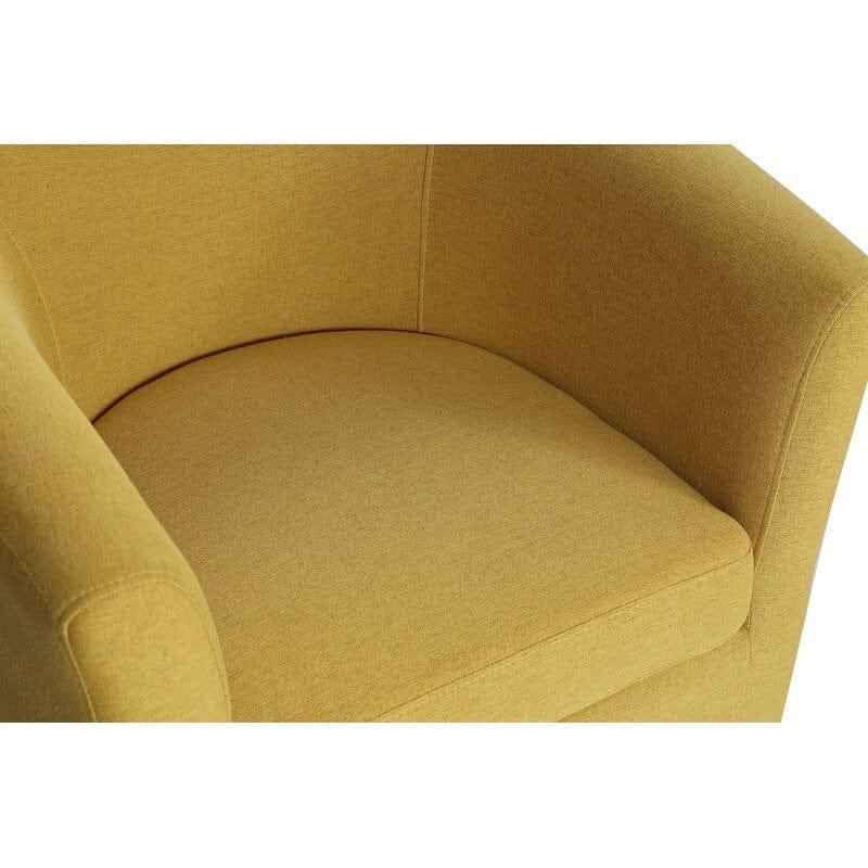 Wide Linen Armchair and Ottoman - Ouch Cart 
