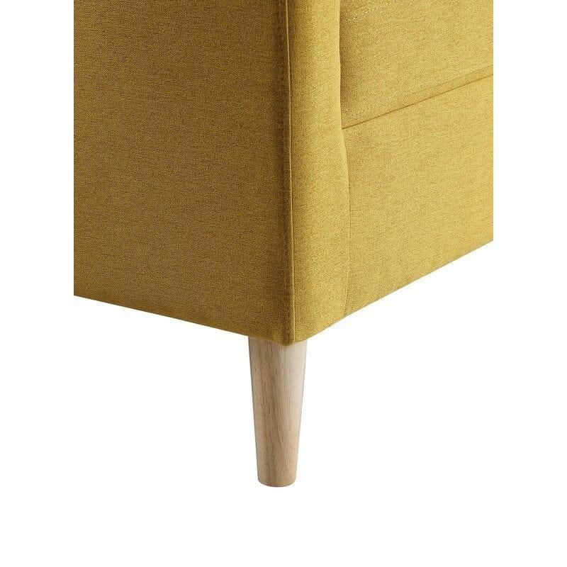 Wide Linen Armchair and Ottoman - Ouch Cart 