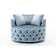 Wide Tufted Barrel chair Tufted Arm Chair - Ouch Cart 