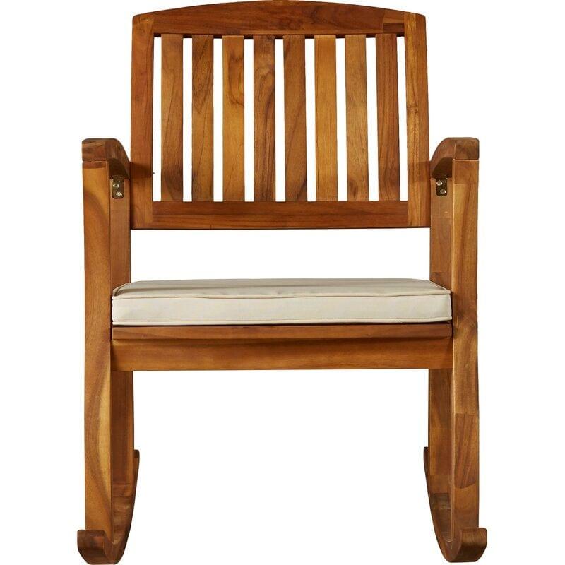Rocking Chair- Outdoor Broadfoot Rocking Solid Wood Chair with Cushions - Ouch Cart 