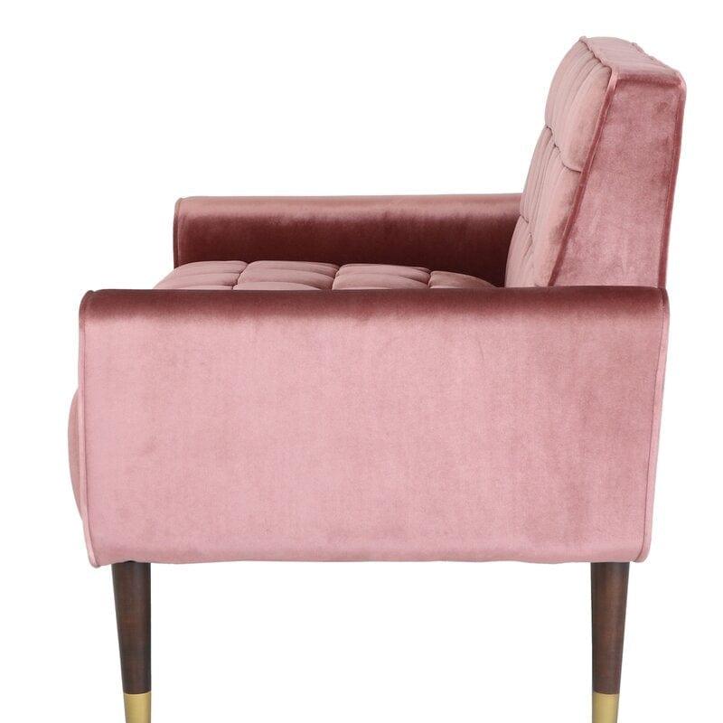 Velvet Square Arm Loveseat - Ouch Cart 