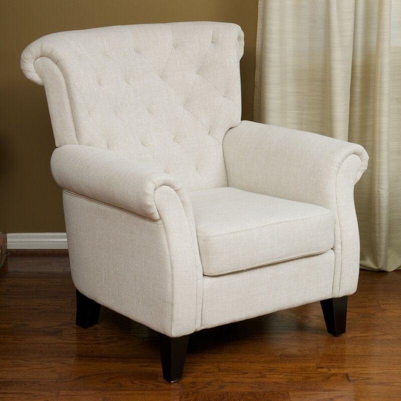 Wide Tufted Armchair Full Back Lounge Chair for Living Room/Home/Offices