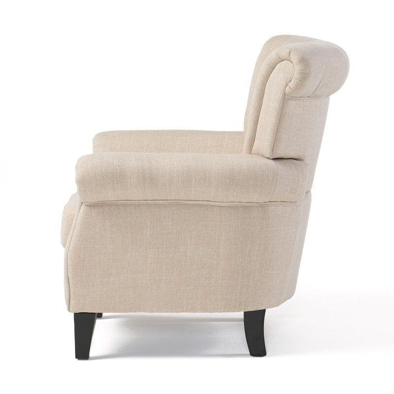 Wide Tufted Armchair Full Back Lounge Chair for Living Room/Home/Offices - Ouch Cart 