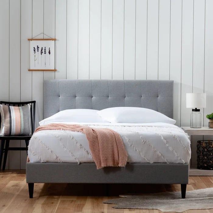 Peters Tufted Upholstered Low Profile Platform Bed