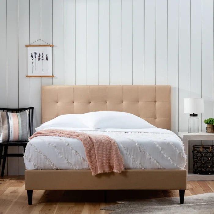 Peters Tufted Upholstered Low Profile Platform Bed