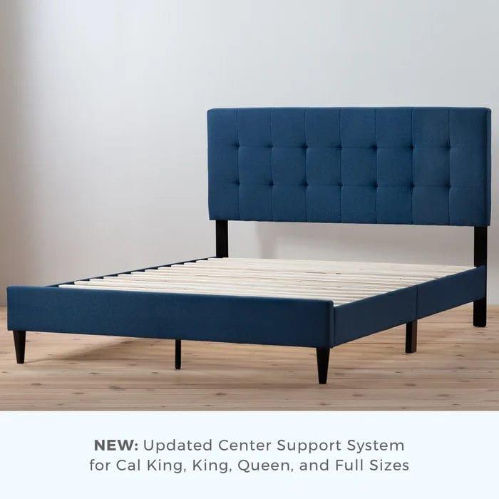 Peters Tufted Upholstered Low Profile Platform Bed - Ouch Cart 