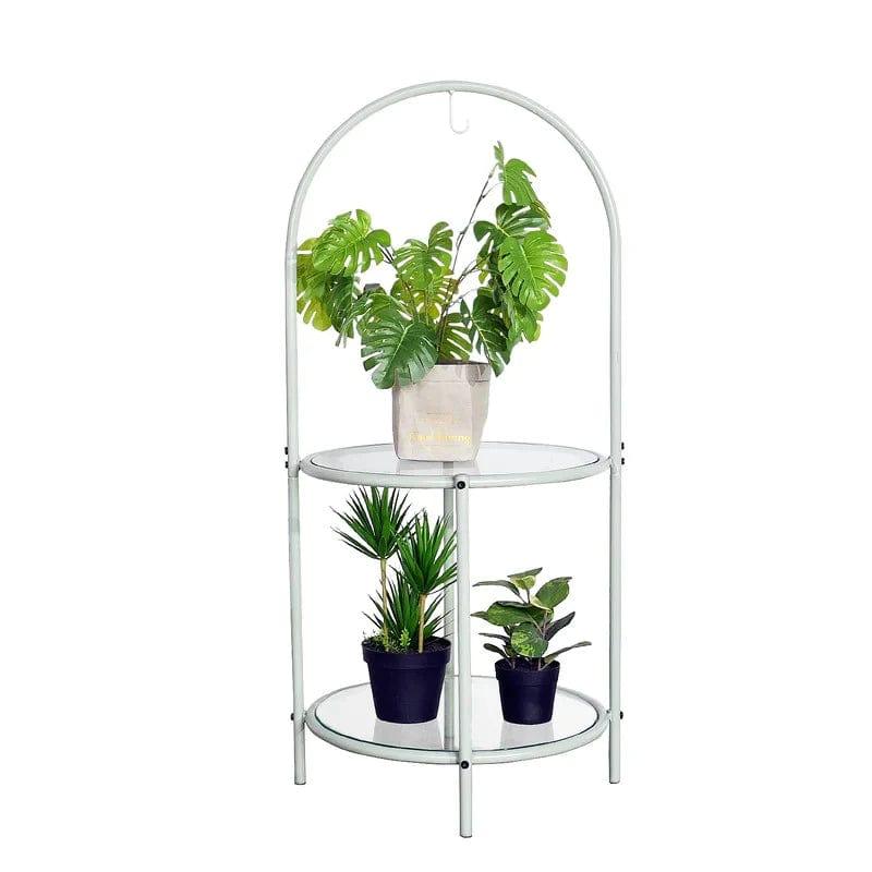 Plant Stand: 2 tier Metal Plant Stand - Ouch Cart 