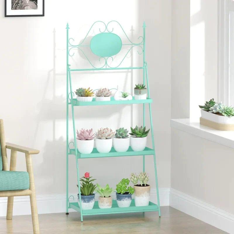 Plant Stand: 3 Tier Metal Rectangular Plant Stand - Ouch Cart 