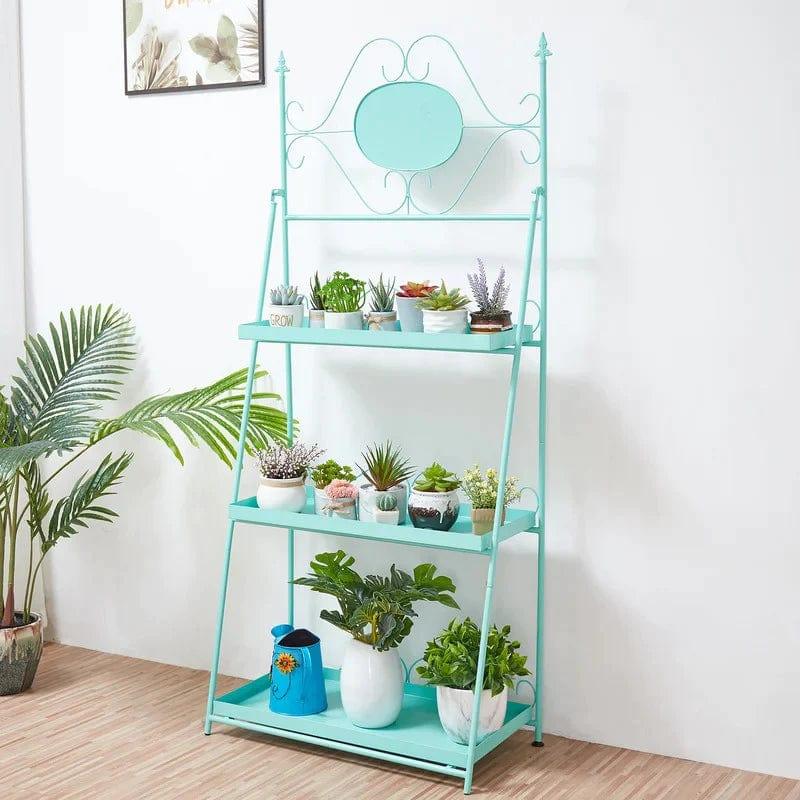 Plant Stand: 3 Tier Metal Rectangular Plant Stand - Ouch Cart 