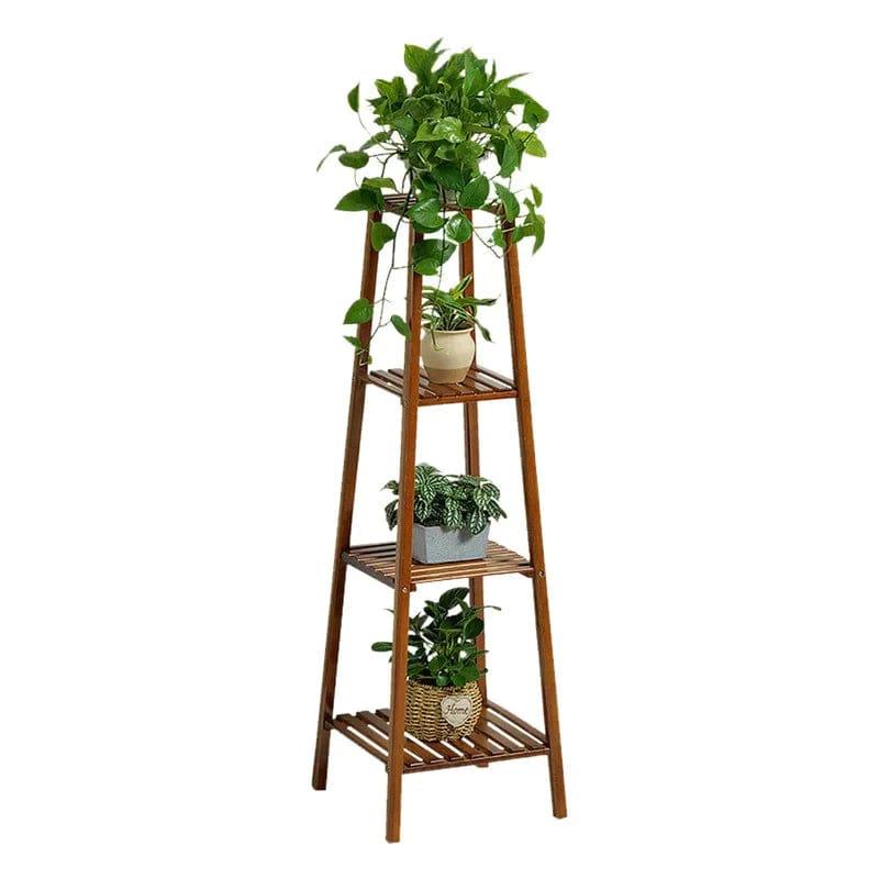 Plant Stand: 4-Tier bamboo Plant Stand - Ouch Cart 