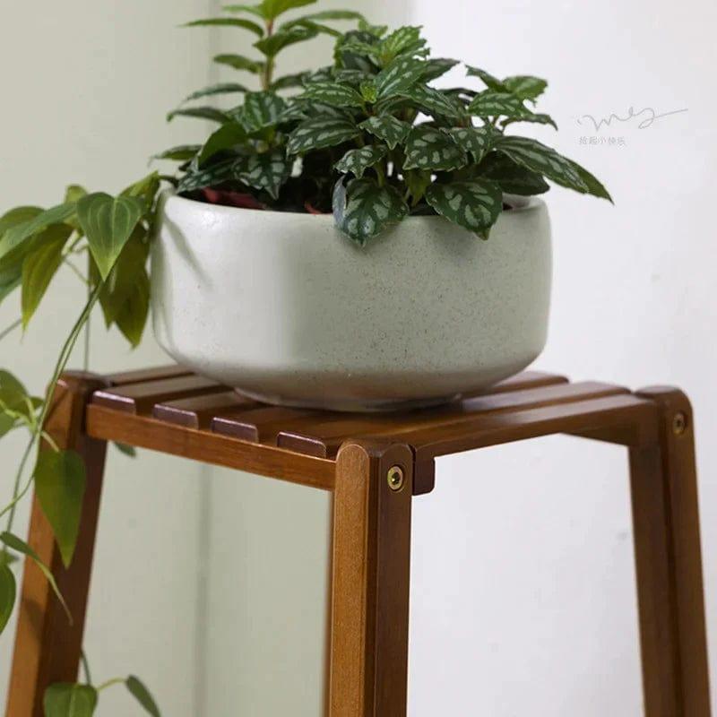 Plant Stand: 4-Tier bamboo Plant Stand - Ouch Cart 