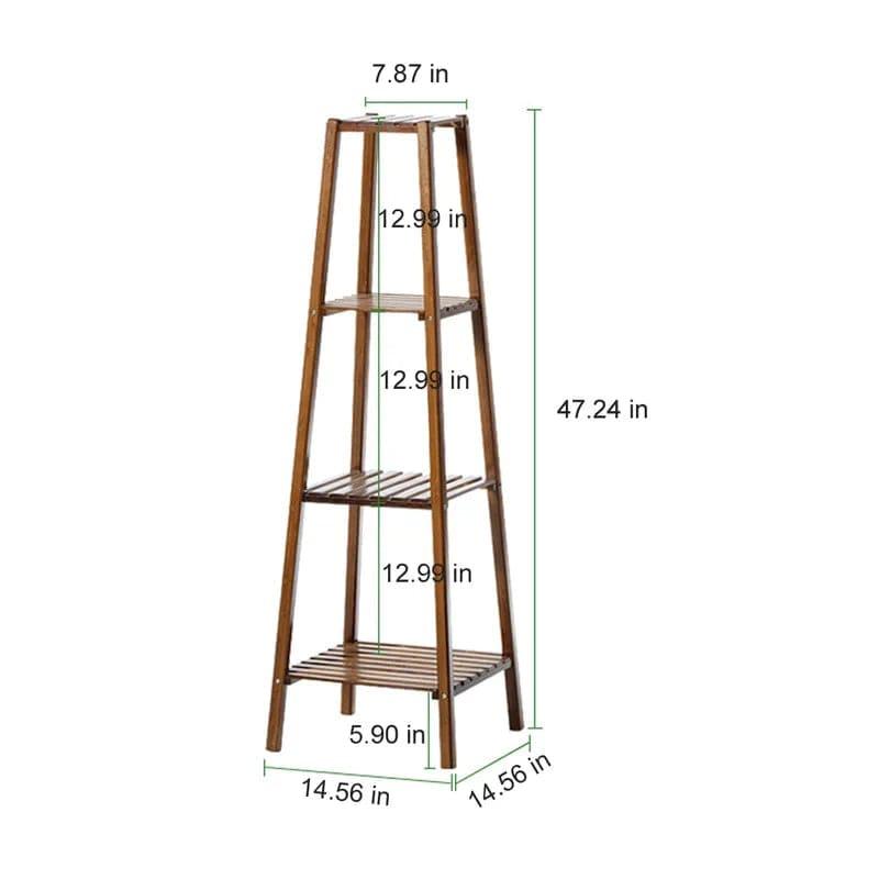 Plant Stand: 4-Tier bamboo Plant Stand - Ouch Cart 