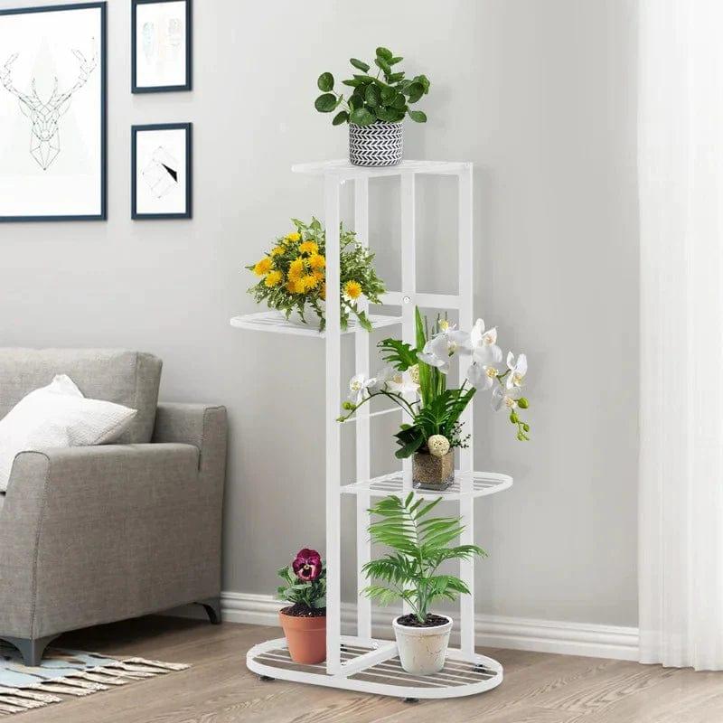 Plant Stand: 4 step-style tier Metal Plant Stand - Ouch Cart 