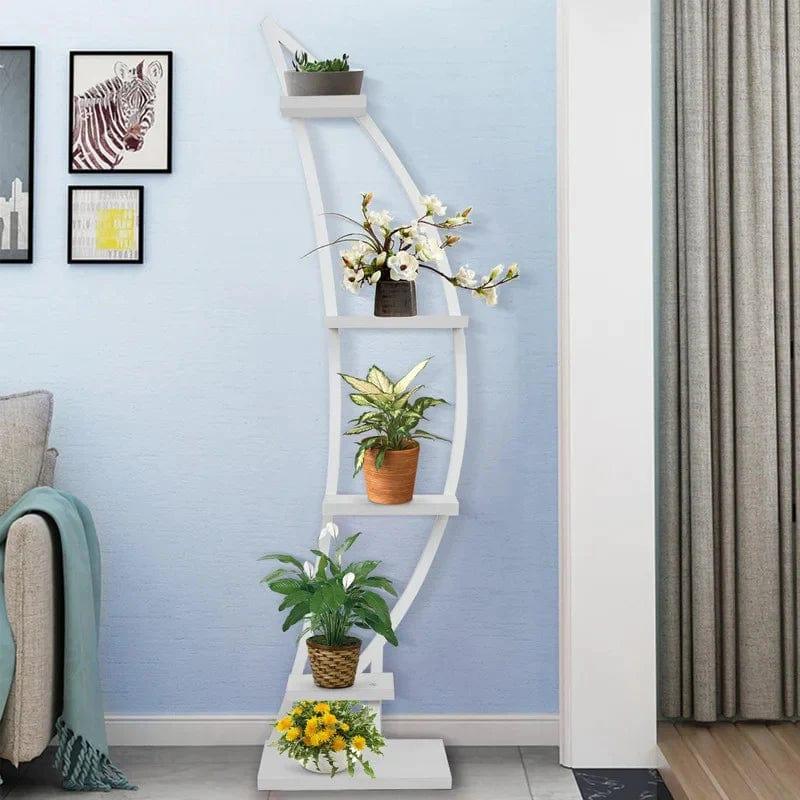 Plant Stand: Curved Multi-Tiered Plant Stand - Ouch Cart 