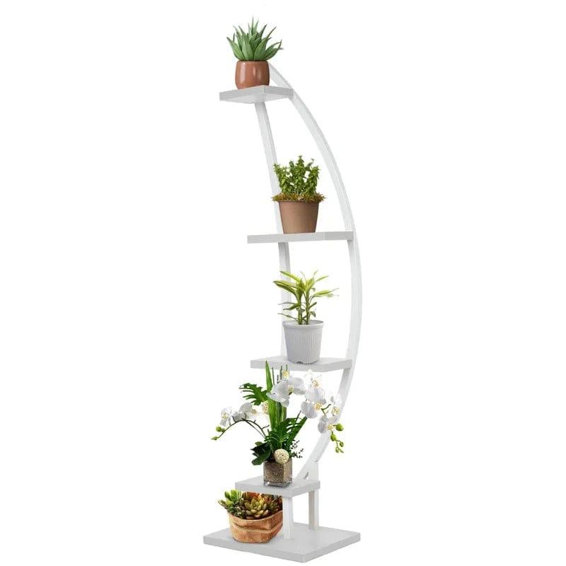 Plant Stand: Curved Multi-Tiered Plant Stand - Ouch Cart 