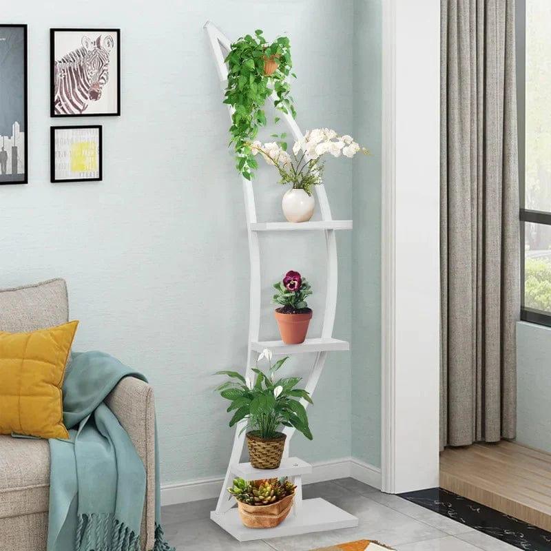 Plant Stand: Curved Multi-Tiered Plant Stand - Ouch Cart 