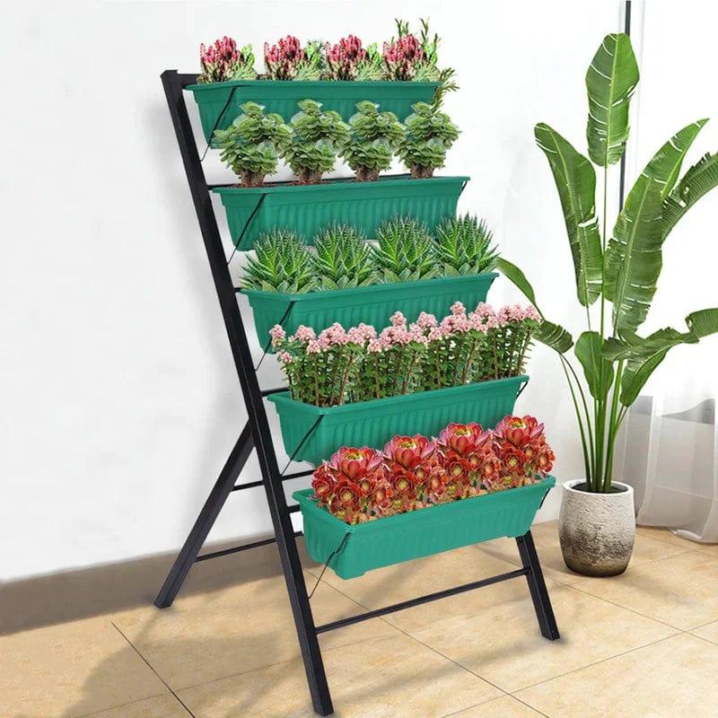 Plant Stand: Metal Free Form Multi-Tiered Plant Stand - Ouch Cart 