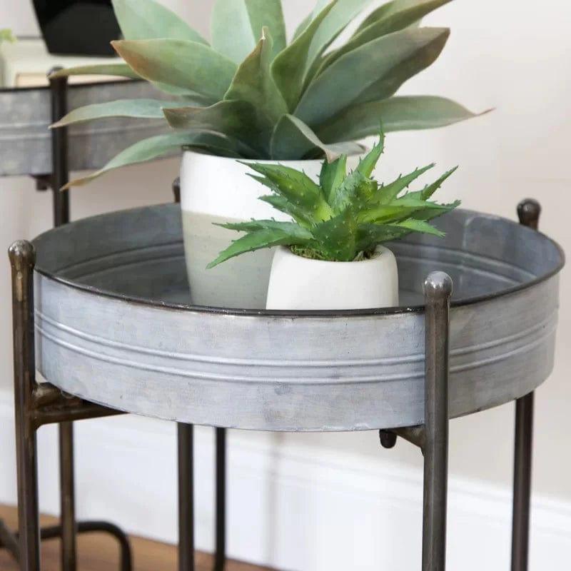 Plant Stand: Metal Plant Table Set - Ouch Cart 