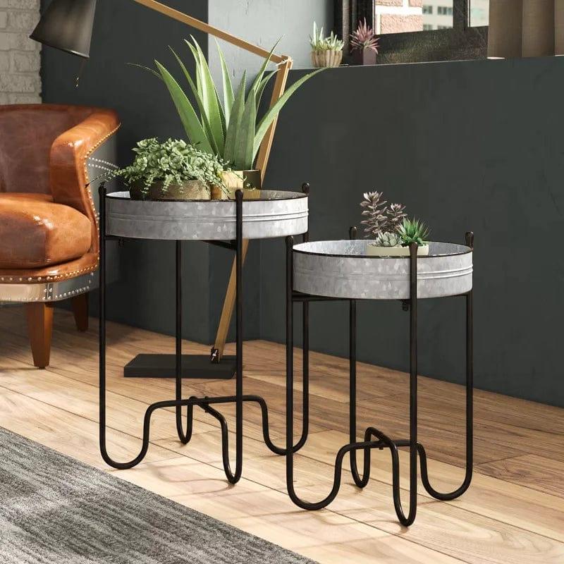 Plant Stand: Metal Plant Table Set - Ouch Cart 