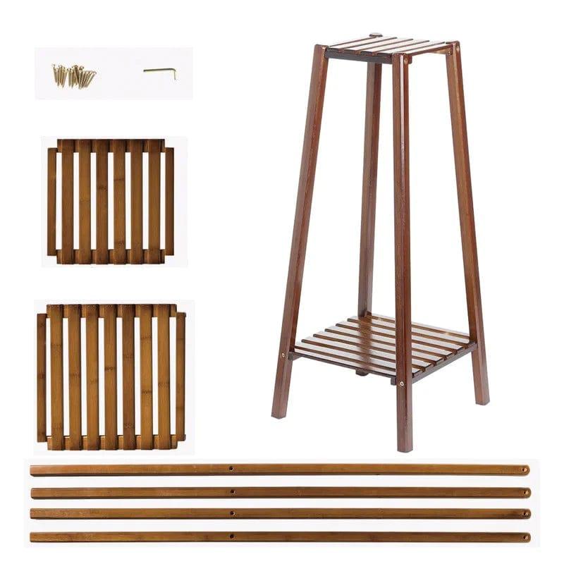 Plant Stand : Multi-Tiered Bamboo Plant - Ouch Cart 