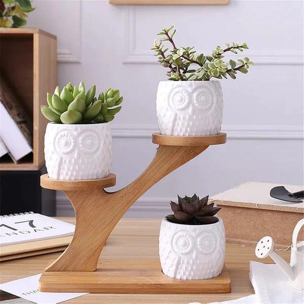 Plant Stand: Multi-Tiered Bamboo Plant Stand - Ouch Cart 